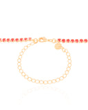 Choker Riviera Fuchsia 3 mm Banhado a Ouro 18K