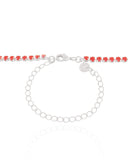 Choker Riviera Fuchsia 3 mm Ródio Branco