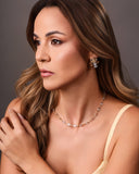 Choker Gotas Cristais 5 mm Banhado a Ouro 18K