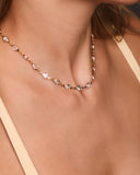 Choker Gotas Cristais 5 mm Banhado a Ouro 18K