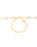 Choker Gotas Cristais 5 mm Banhado a Ouro 18K