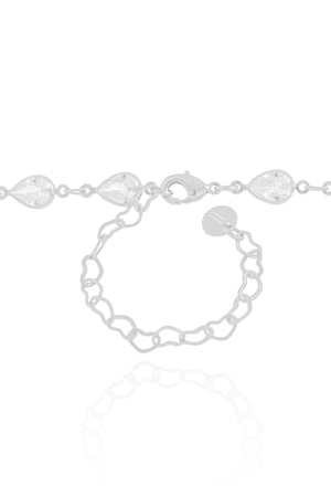 Choker Gotas Cristais 5 mm Ródio Branco