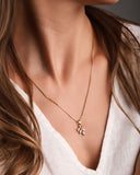 Gargantilha Veneziana Folha Navetes Cristal Banhado a Ouro 18K - 45 cm