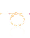 Choker Elos Cristais Coloridos 3 mm Banhado a Ouro 18K