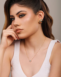 Brinco Argola Orgânica Lisa 1.2 cm Banhado a Ouro 18k