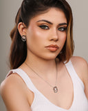 Brinco Orgânico Ponto de Luz Oval Cristal Ródio Branco