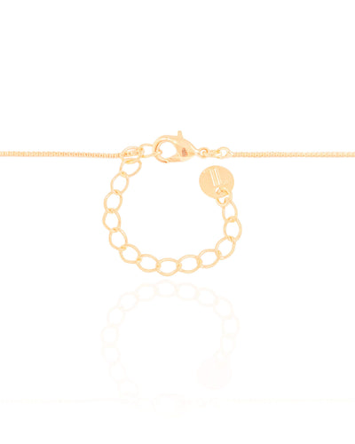 Colar Gomos Gotas Cristal 3 mm Banhado a Ouro 18K - 40 cm