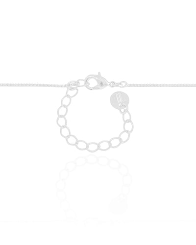 Colar Gomos Gotas Cristal 3 mm Ródio Branco - 40 cm