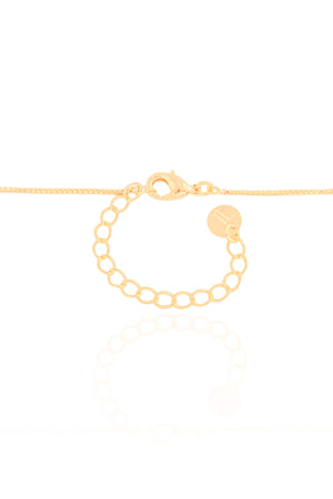 Gargantilha Pingente Retangular Turmalina Banhado a Ouro 18K - 45 cm