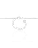 Gargantilha Pingente Retangular Turmalina Ródio Branco - 45 cm