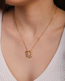 Gargantilha Oval Orgânico Ponto de Luz Cristal Banhado a Ouro 18K - 45 cm