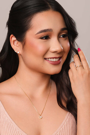 Anel Bolinhas Ponto de Luz Cristal Tamanho 17 Banhado a Ouro 18K