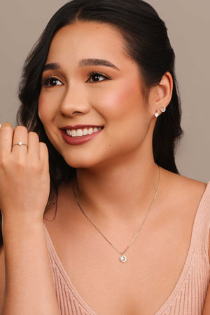 Anel Bolinhas Ponto de Luz Cristal Tamanho 21 Ródio Branco