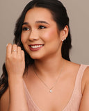 Anel Bolinhas Ponto de Luz Cristal Tamanho 21 Ródio Branco