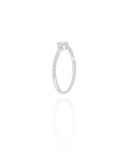 Anel Bolinhas Ponto de Luz Cristal Tamanho 21 Ródio Branco