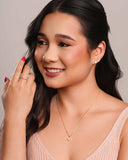 Brinco Círculo Cravejado Cristal 8 mm Banhado a Ouro 18K