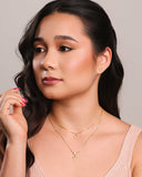 Brinco Coração Vazado Ponto de Luz Cristal Banhado a Ouro 18K