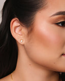 Brinco Coração Vazado Ponto de Luz Cristal Banhado a Ouro 18K