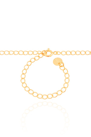 Relicário Coração Medalhas Cravejado Cristal Banhado a Ouro 18K - 40 cm