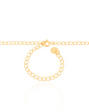 Relicário Coração Medalhas Cravejado Cristal Banhado a Ouro 18K - 40 cm