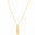 Gargantilha com Pingente Retângular Personalizado Liso Banhado a Ouro 18K - 45 cm