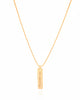 Gargantilha com Pingente Retângular Personalizado Liso Banhado a Ouro 18K - 45 cm