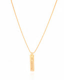 Gargantilha com Pingente Retângular Personalizado Liso Banhado a Ouro 18K - 45 cm