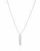 Gargantilha com Pingente Retângular Personalizado Liso Ródio Branco - 45 cm