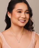 Gargantilha Veneziana Gota Cravejada Cristal Ródio Branco - 45 cm