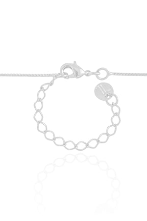 Gargantilha Veneziana Gota Cravejada Cristal Ródio Branco - 45 cm