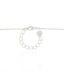 Gargantilha Veneziana Coração Liso 1.0 cm Ródio Branco - 45 cm