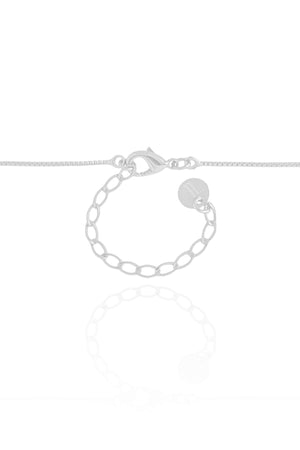 Gargantilha Redondo Ponto de Luz Cravejado Cristal Ródio Branco - 45 cm