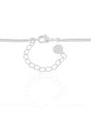 Gargantilha Dupla Corações Espirito Santo Cravejado Cristal Ródio Branco