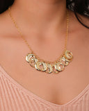 Gargantilha Elos Texturizados Banhado a Ouro 18K - 50 cm