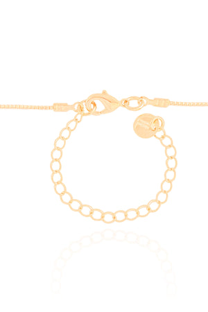 Gargantilha Gravata Bolinhas Lisas Banhado a Ouro 18K - 50 cm