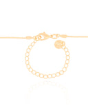 Gargantilha Gravata Bolinhas Lisas Banhado a Ouro 18K - 50 cm