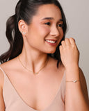 Ear Cuff Gotas Cristal 1.5 cm Banhado a Ouro 18K