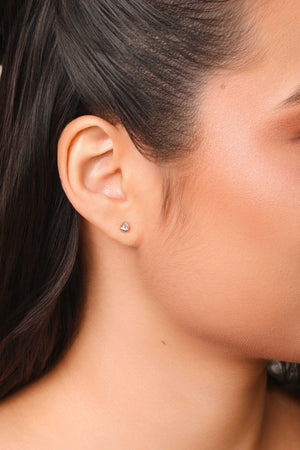 Brinco Gota Cristal 5 mm Ródio Branco