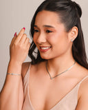 Brinco Ponto de Luz Cravação Inglesa 3 mm Ródio Branco