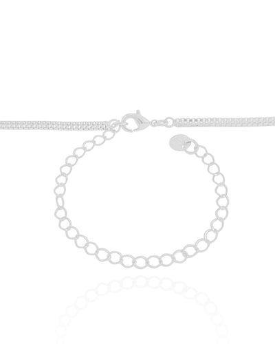 Choker Veneziana Dupla Ponto de Luz Cristal 7 mm Ródio Branco - 30 cm