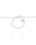 Gargantilha Elos Pingente Gotas Cristal Ródio Branco - 40 cm