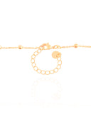 Gargantilha Elos Bolinhas Gota Cristal Banhado a Ouro 18K - 40 cm