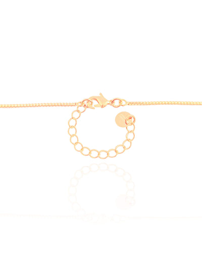 Colar Veneziana Canutilhos Ponto de Luz Cristal Banhado a Ouro 18K - 40 cm