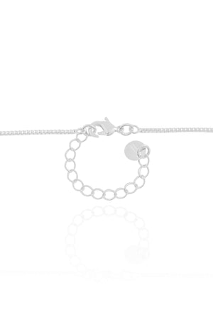 Gargantilha Veneziana Canutilhos Ponto de Luz Cristal Ródio Branco - 40 cm