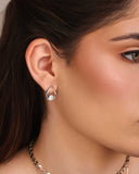 Brinco Gota Vazada Ponto de Luz Cristal Ródio Branco