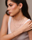 Brinco Argola Encaixe Fio Oval 3.1 cm Ródio Branco