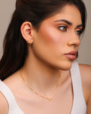 Dupla de Argolas Entrelaçadas Vazadas Banhado a Ouro 18K