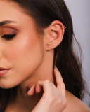 Piercing para Hélix Torcido 9 mm Banhado a Ouro 18K