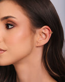 Piercing para Hélix Entrelaçado Vazado 8 mm Banhado a Ouro 18K