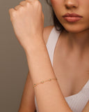 Pulseira Gomos 3 mm Banhado a Ouro 18K